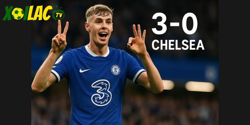 Hình ảnh Palmer ăn mừng, dự đoán tỷ số 3-0 nghiêng về Chelsea. Hình ảnh Palmer ăn mừng, dự đoán tỷ số 3-0 nghiêng về Chelsea.